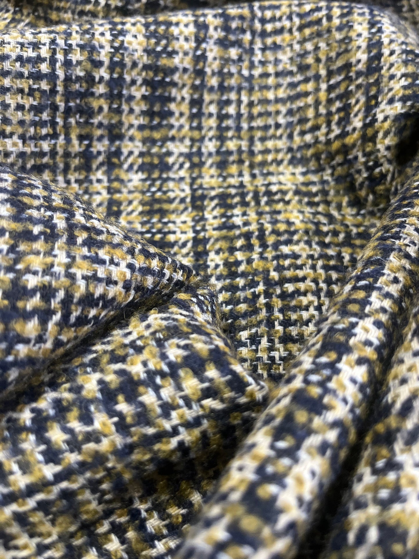 G00 Wooly 935 tweed check navy/curry