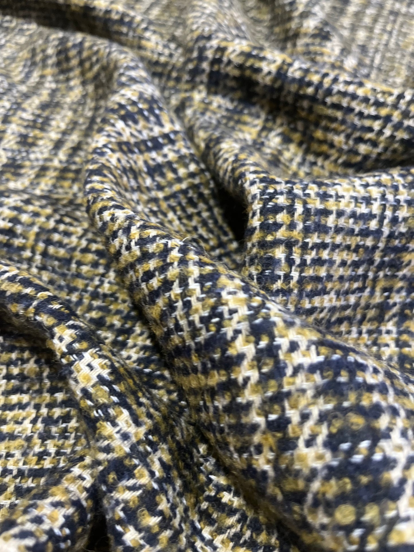 G00 Wooly 935 tweed check navy/curry