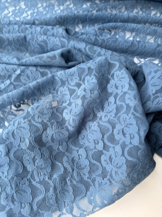 ELENA 007  jersey lace indigo