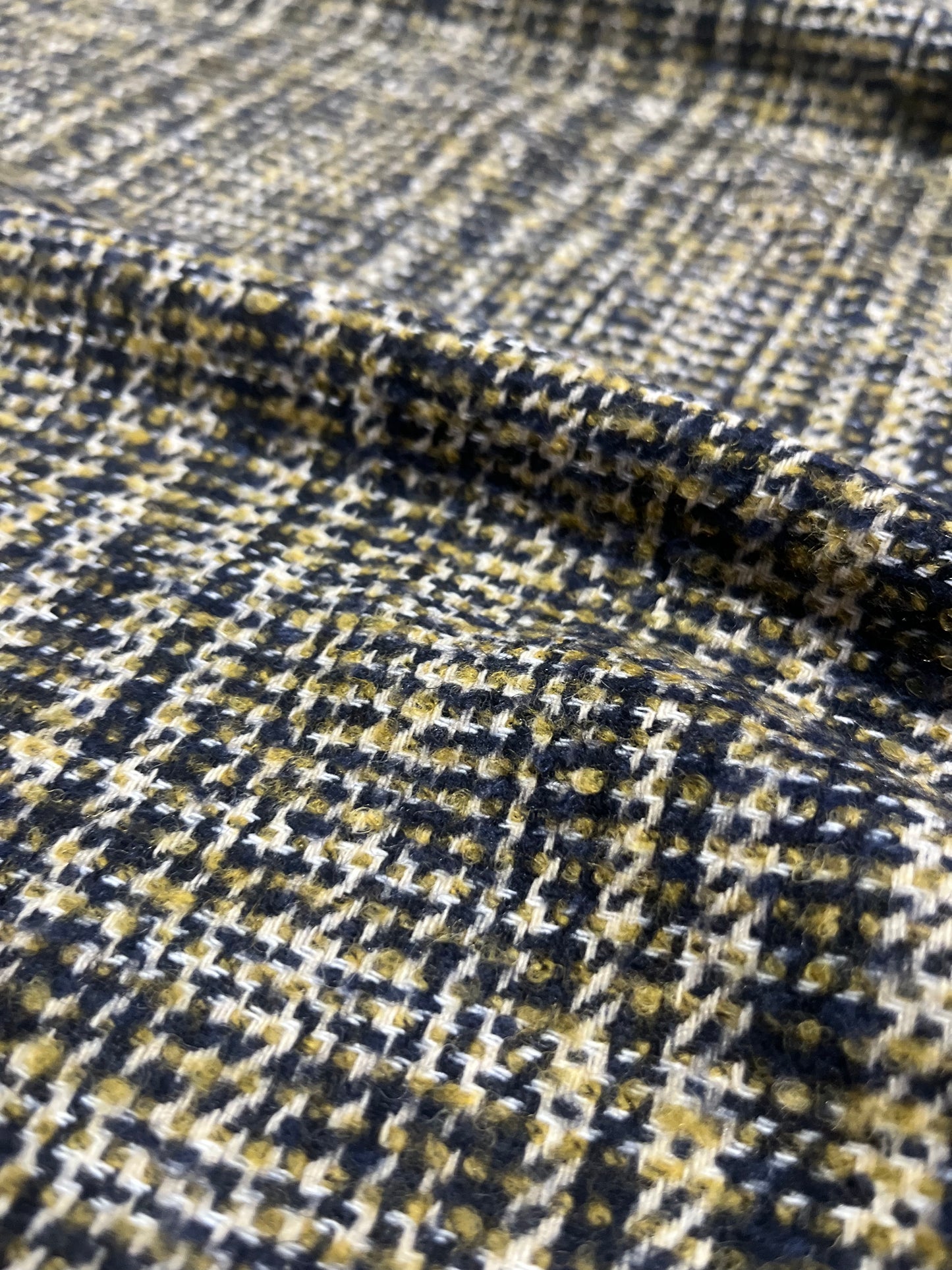 G00 Wooly 935 tweed check navy/curry