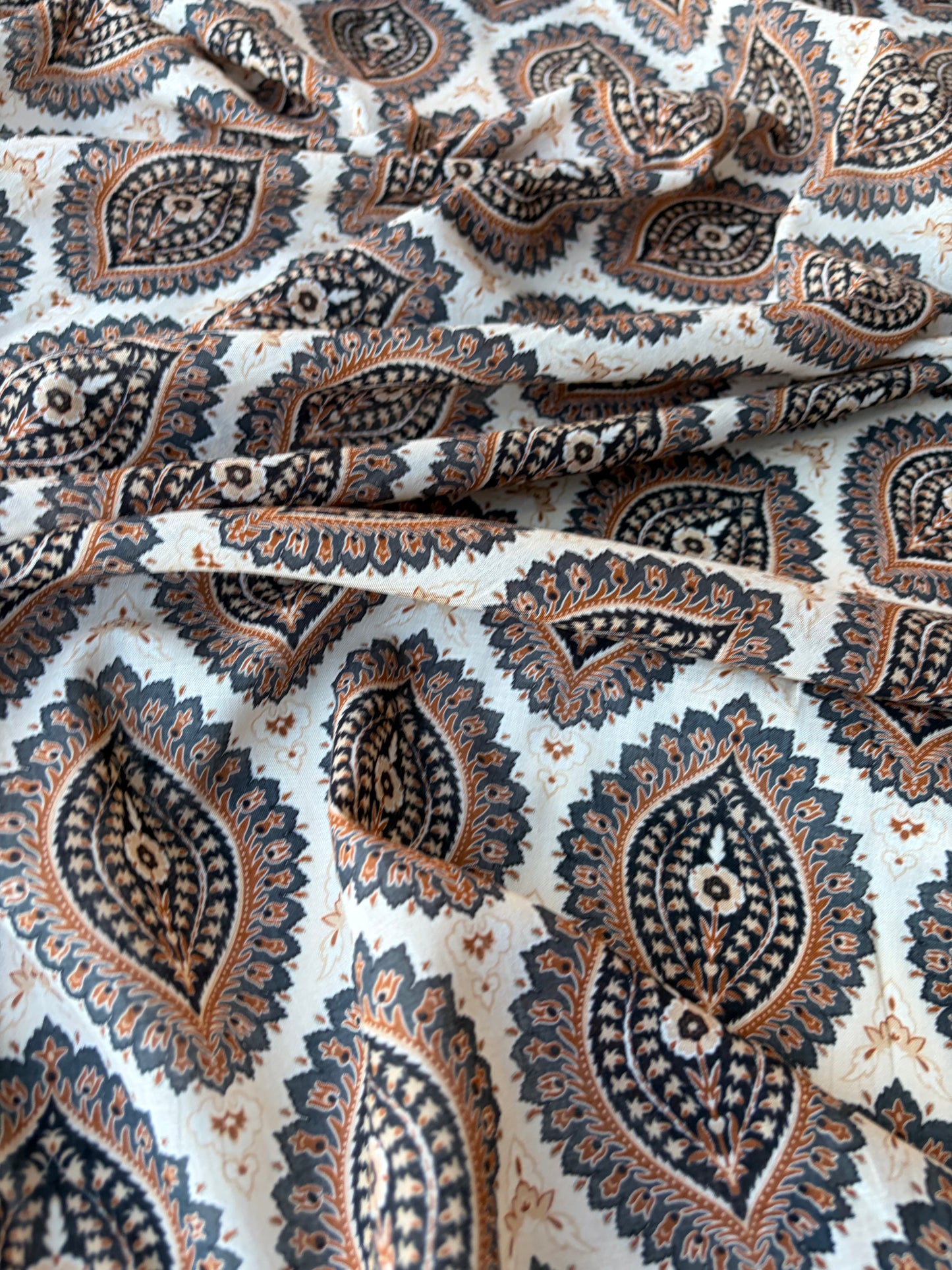MIA 032 paisey inspired blockprint cotton voile