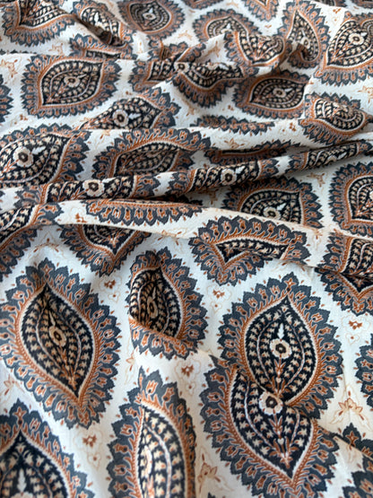 MIA 032 paisey inspired blockprint cotton voile