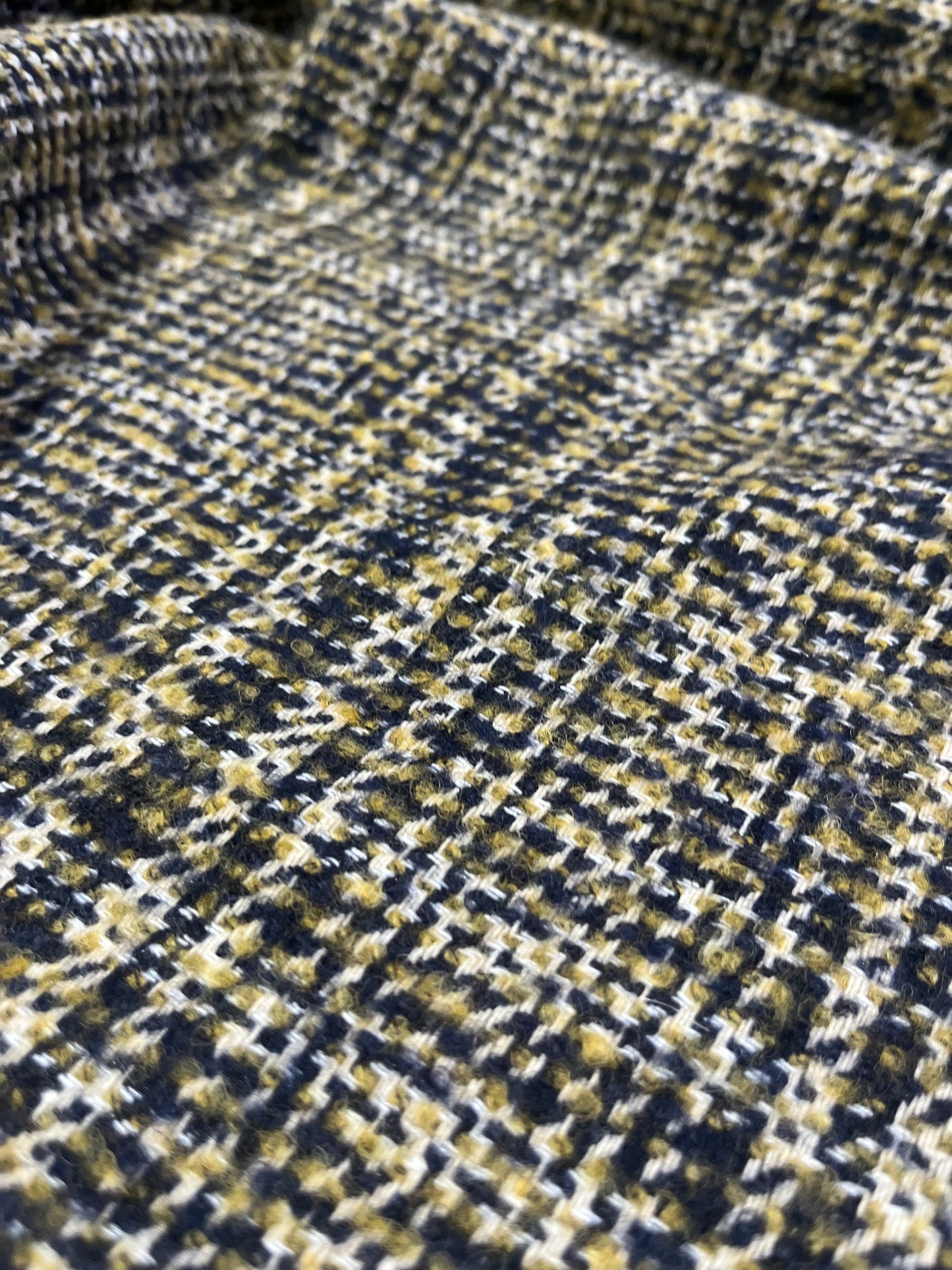 G00 Wooly 935 tweed check navy/curry