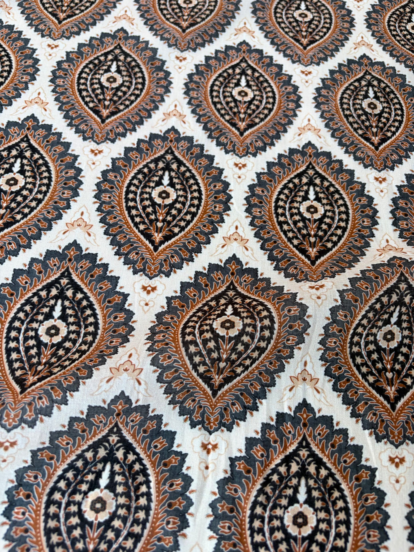 MIA 032 paisey inspired blockprint cotton voile