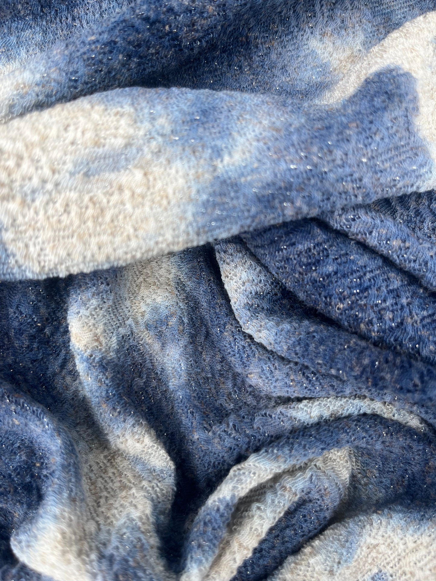 TERESA 011 Lurex jersey Tie-dye indigo