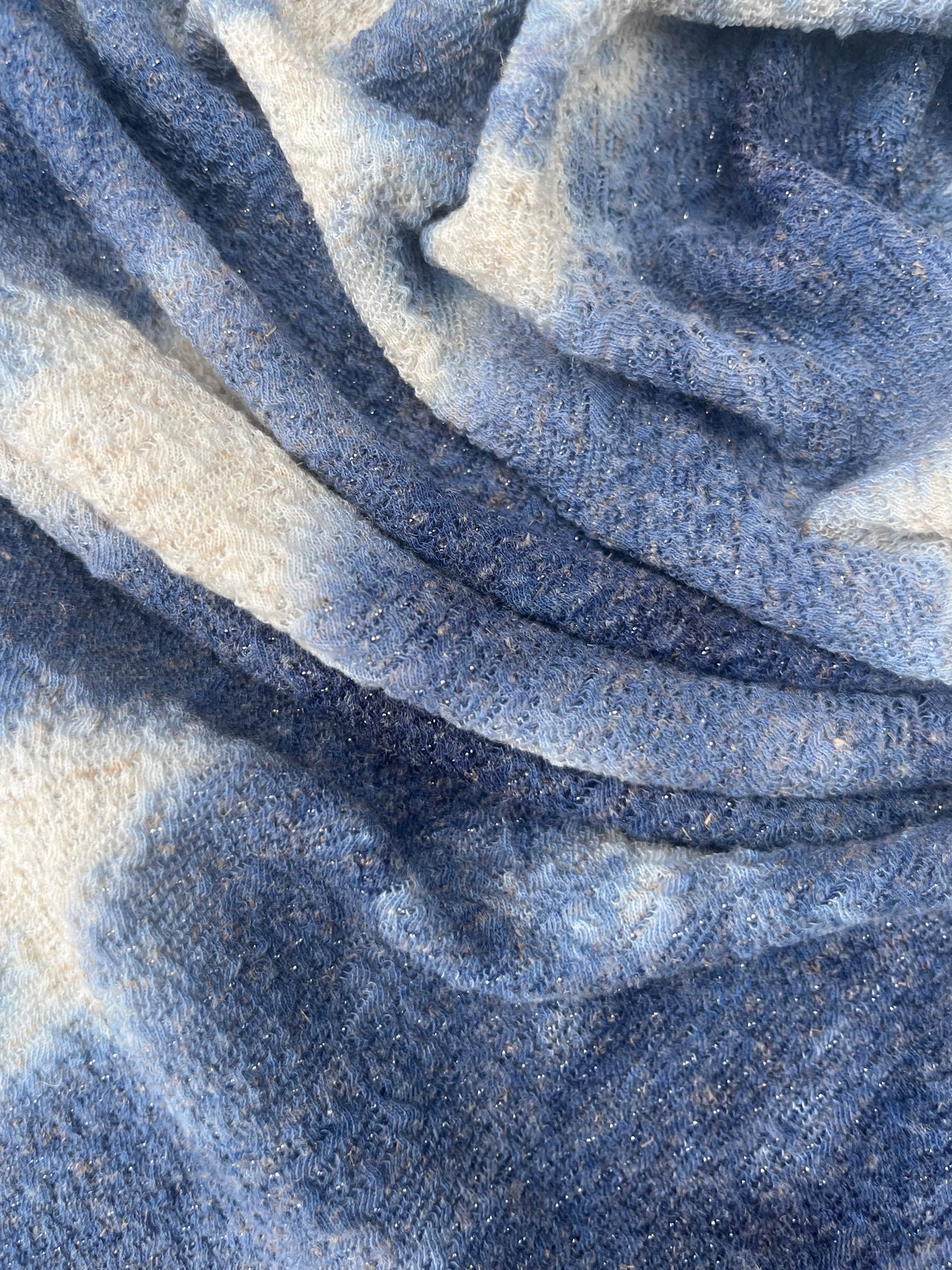 TERESA 011 Lurex jersey Tie-dye indigo