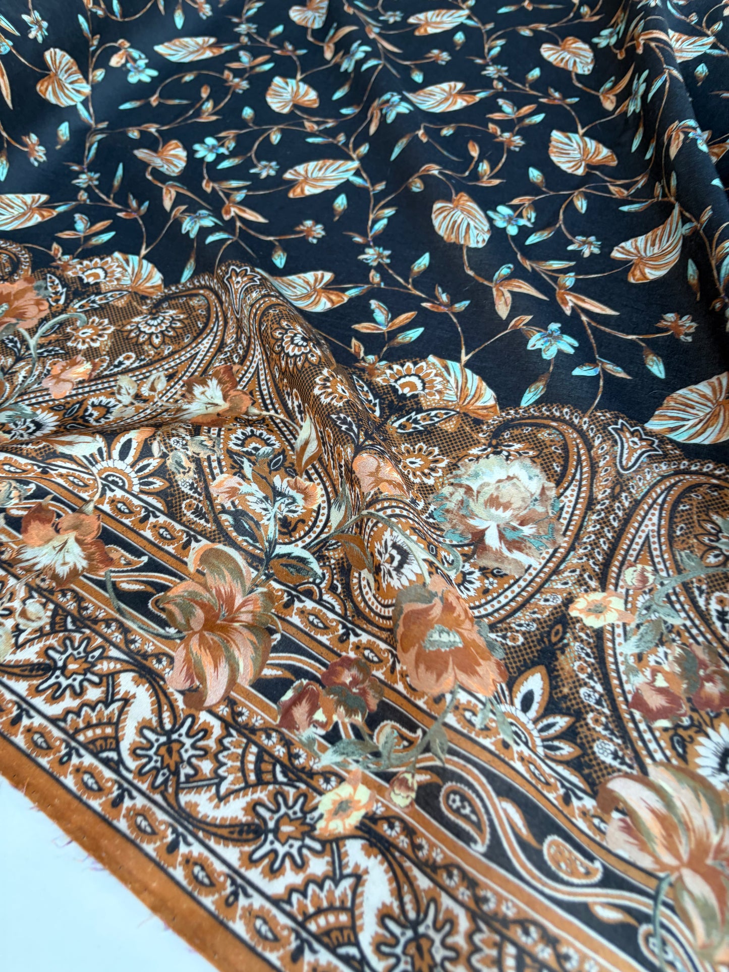 MIA 033 single border floral print cotton voile