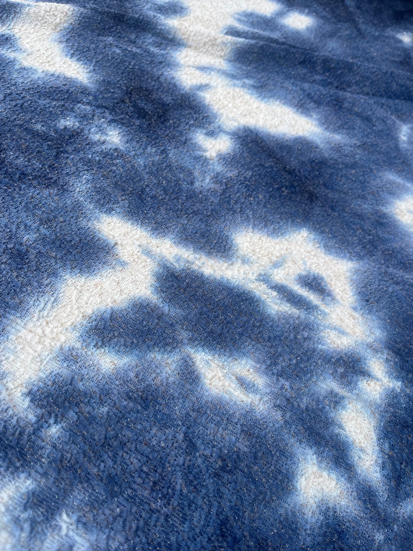 TERESA 011 Lurex jersey Tie-dye indigo