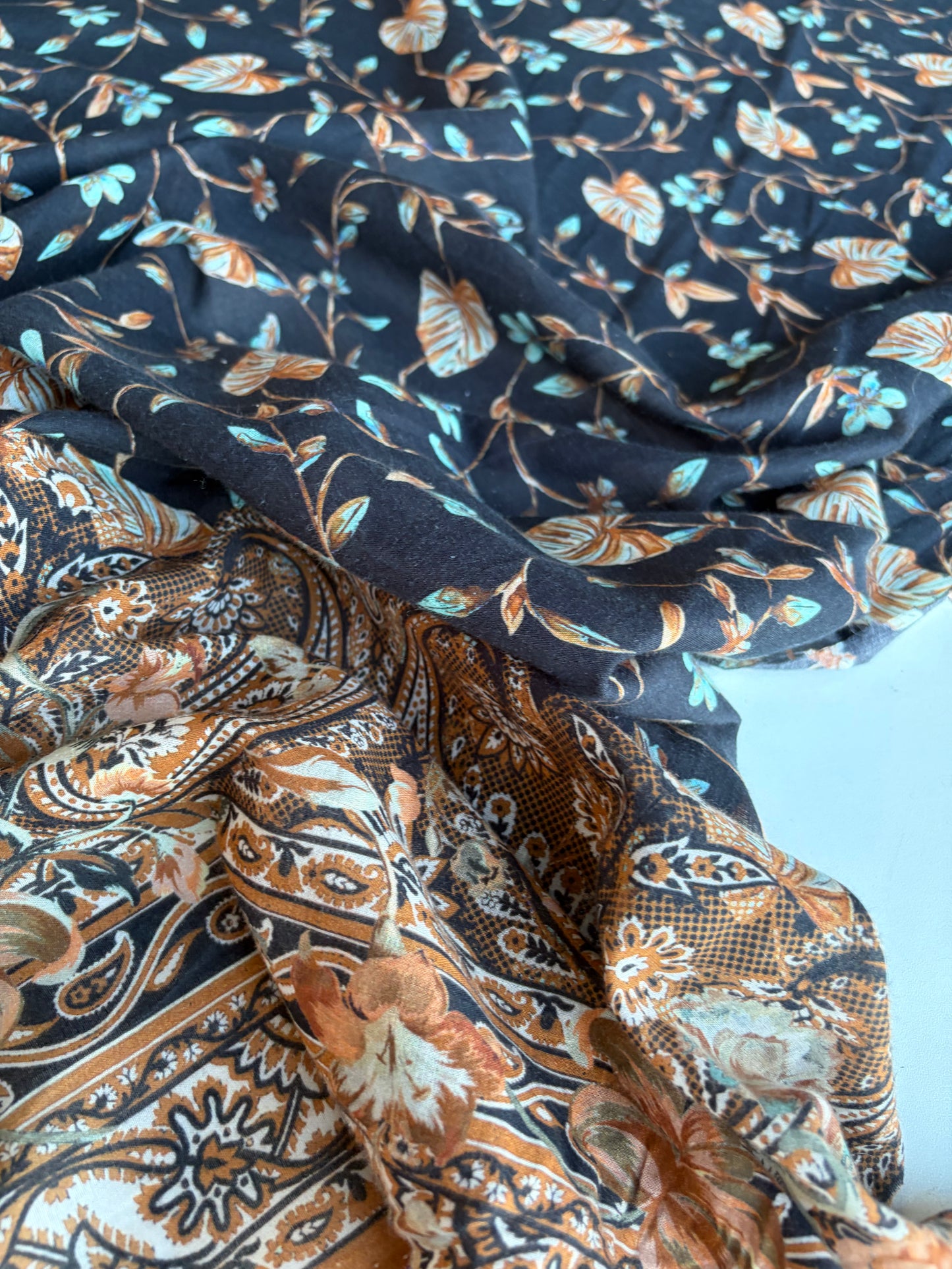 MIA 033 single border floral print cotton voile