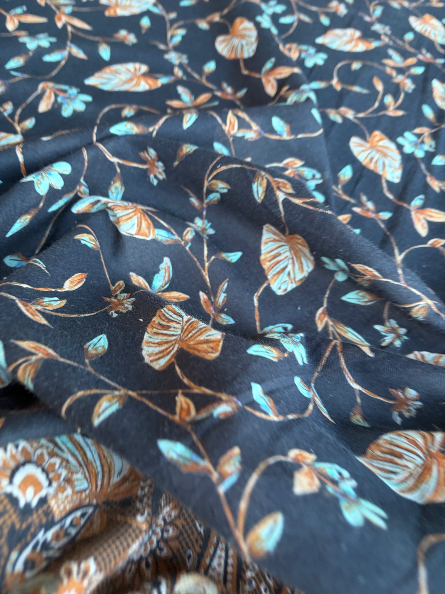 MIA 033 single border floral print cotton voile