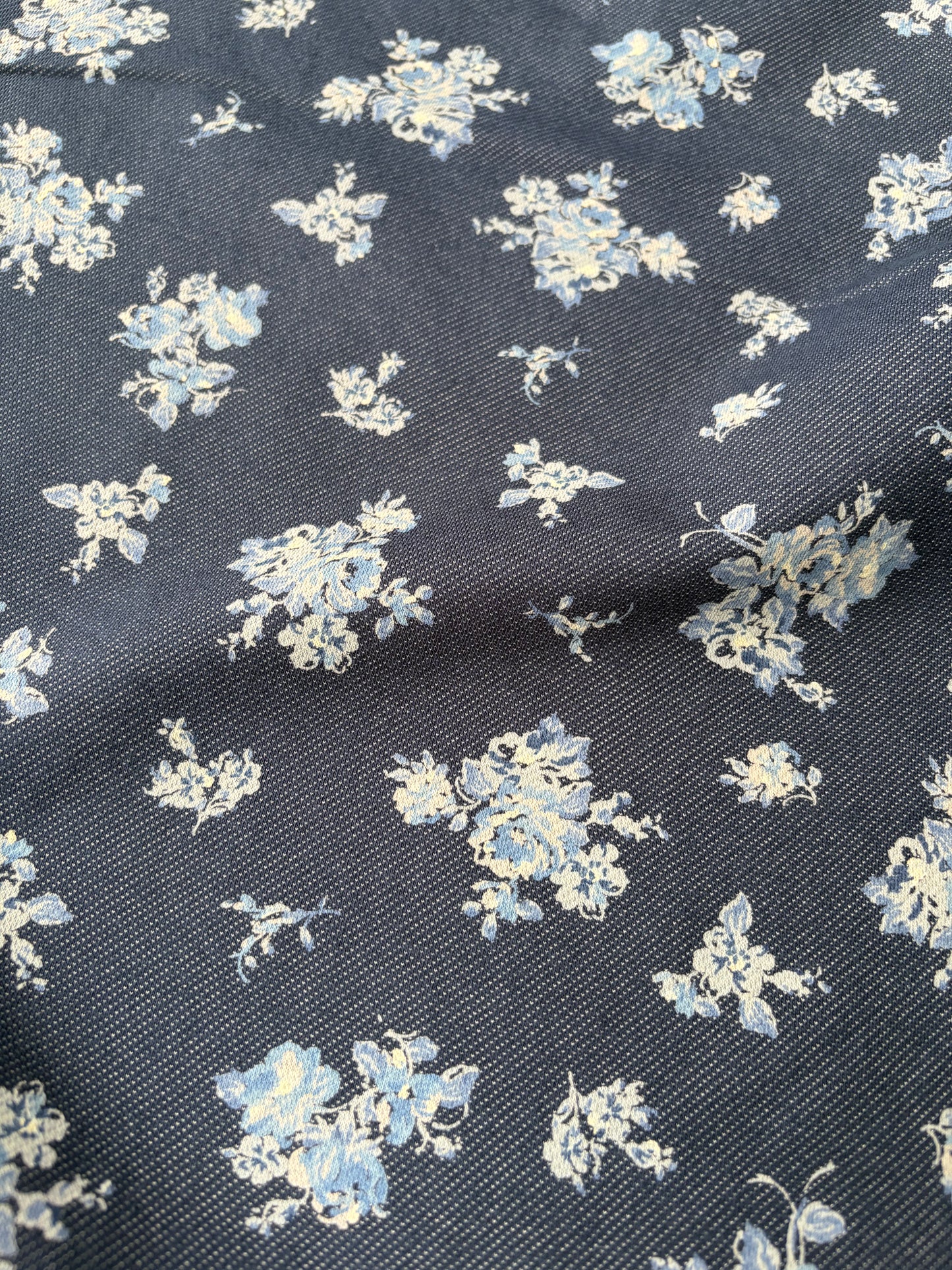 ELENA 008 heavy cotton jersey "jeans with flowers"