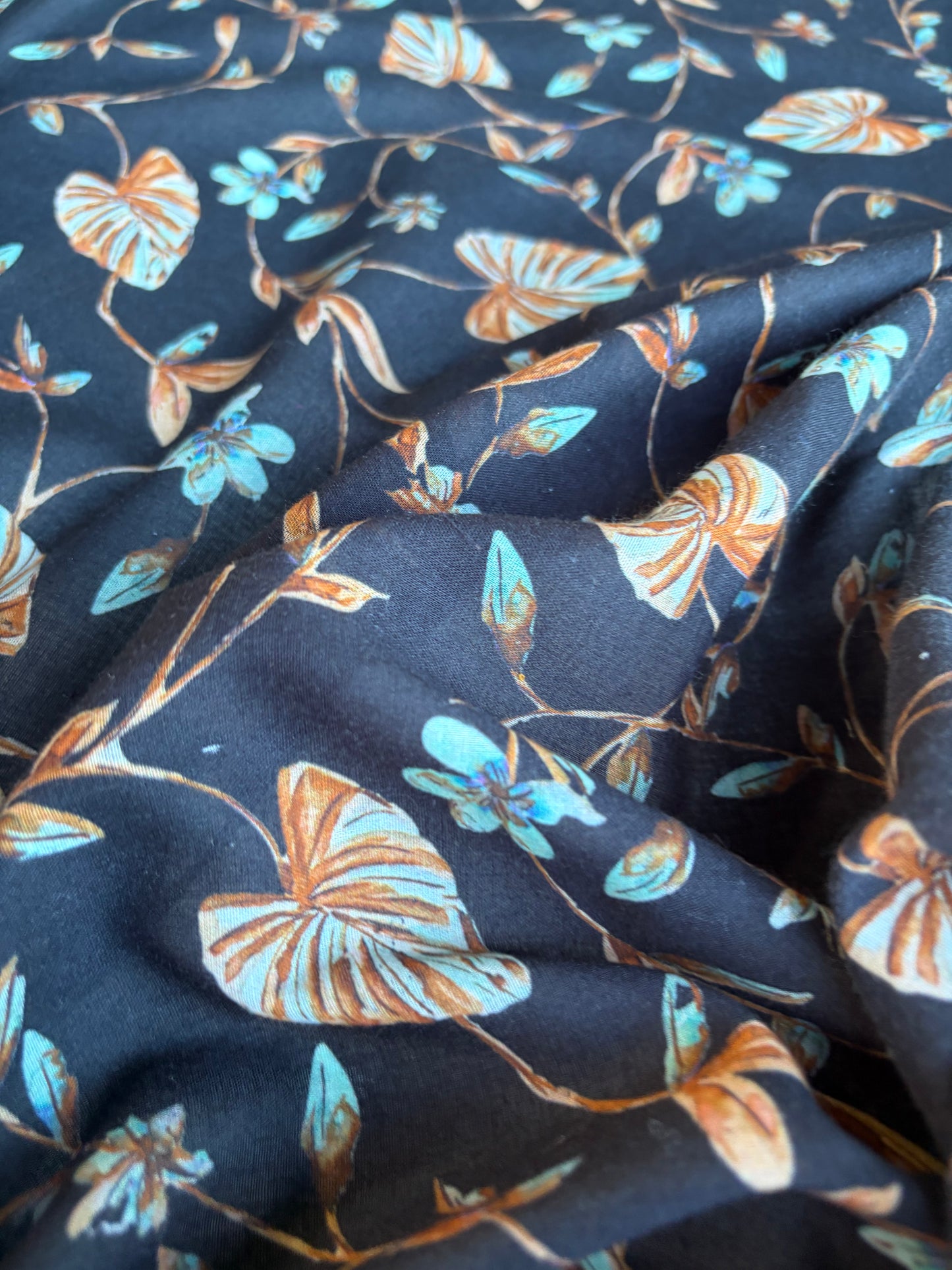 MIA 033 single border floral print cotton voile