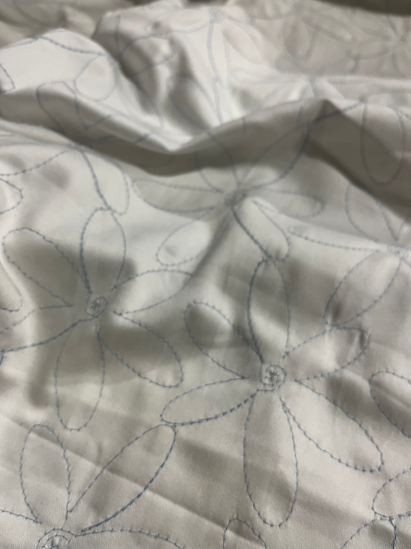 SHAFTY 003 white denim with embroidery