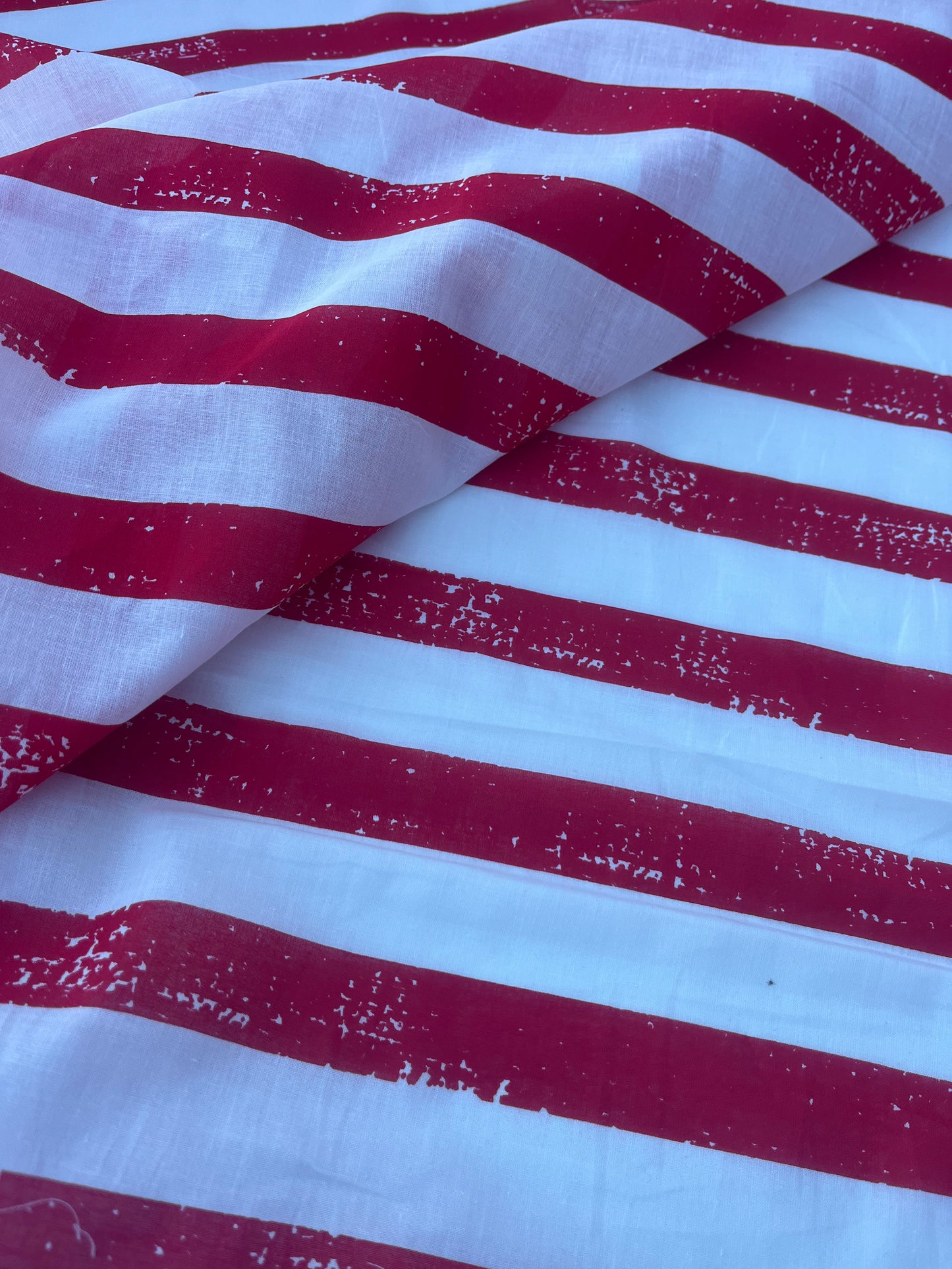 STRIPE SOCIETY 010 cotton voile grunge stripe red