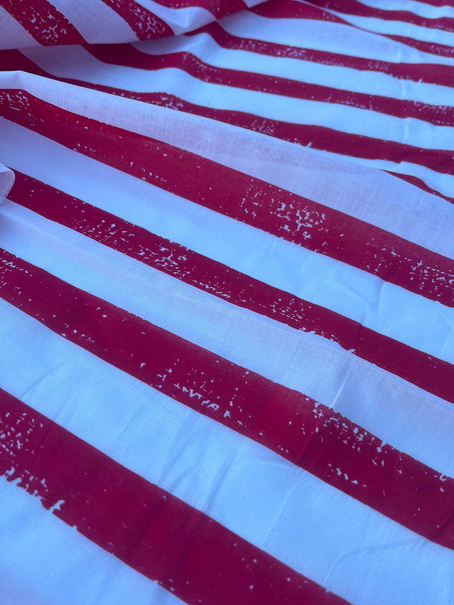 STRIPE SOCIETY 010 cotton voile grunge stripe red