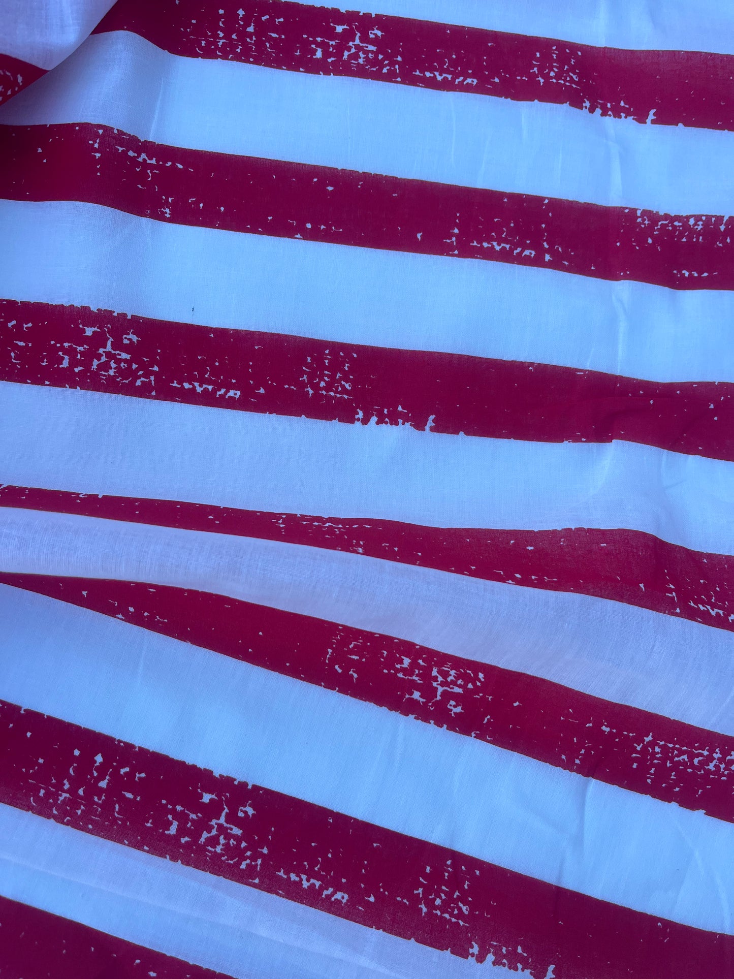 STRIPE SOCIETY 010 cotton voile grunge stripe red