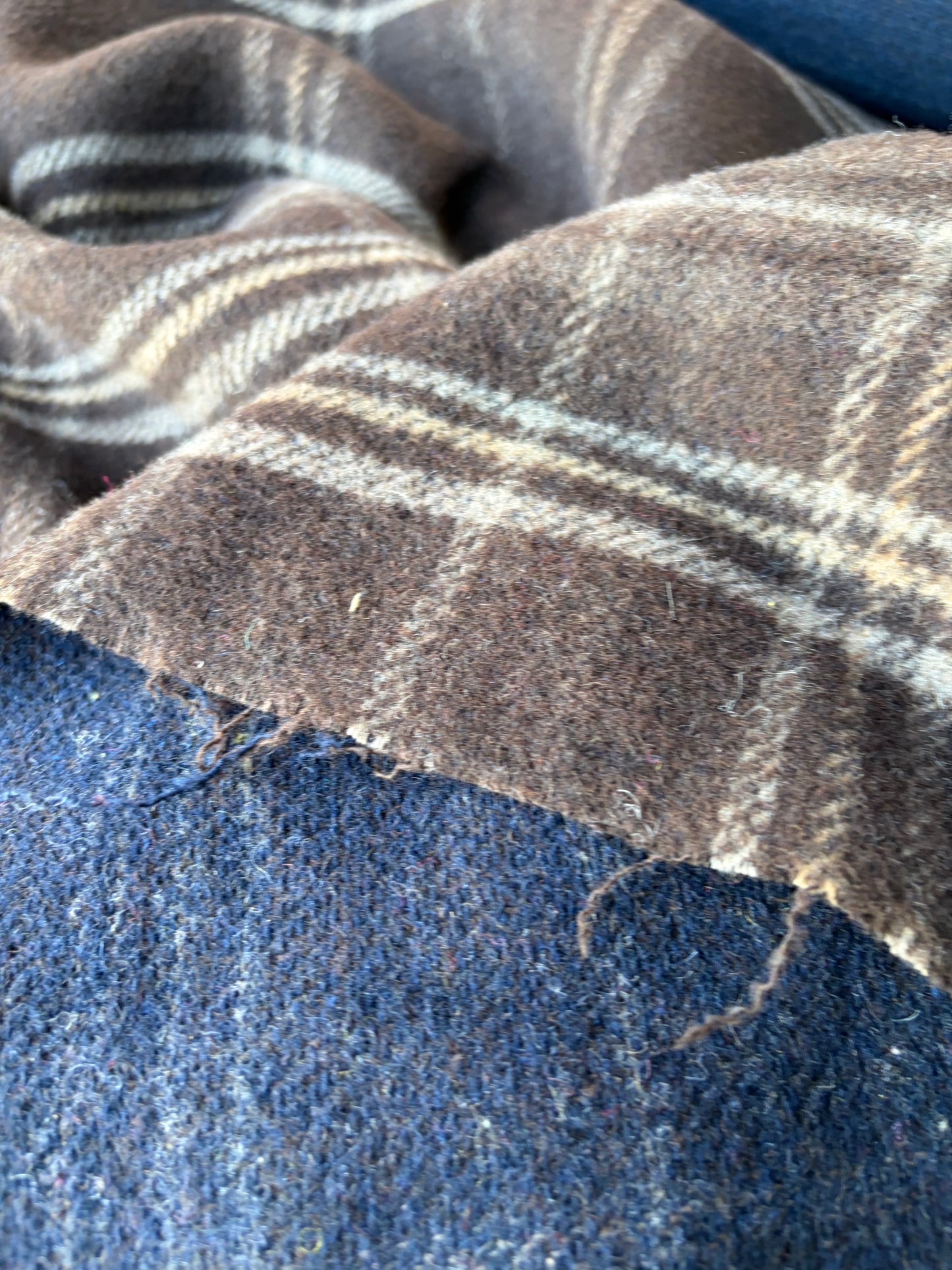 MIA 035 double face checkered carded wool tweed with alpaca