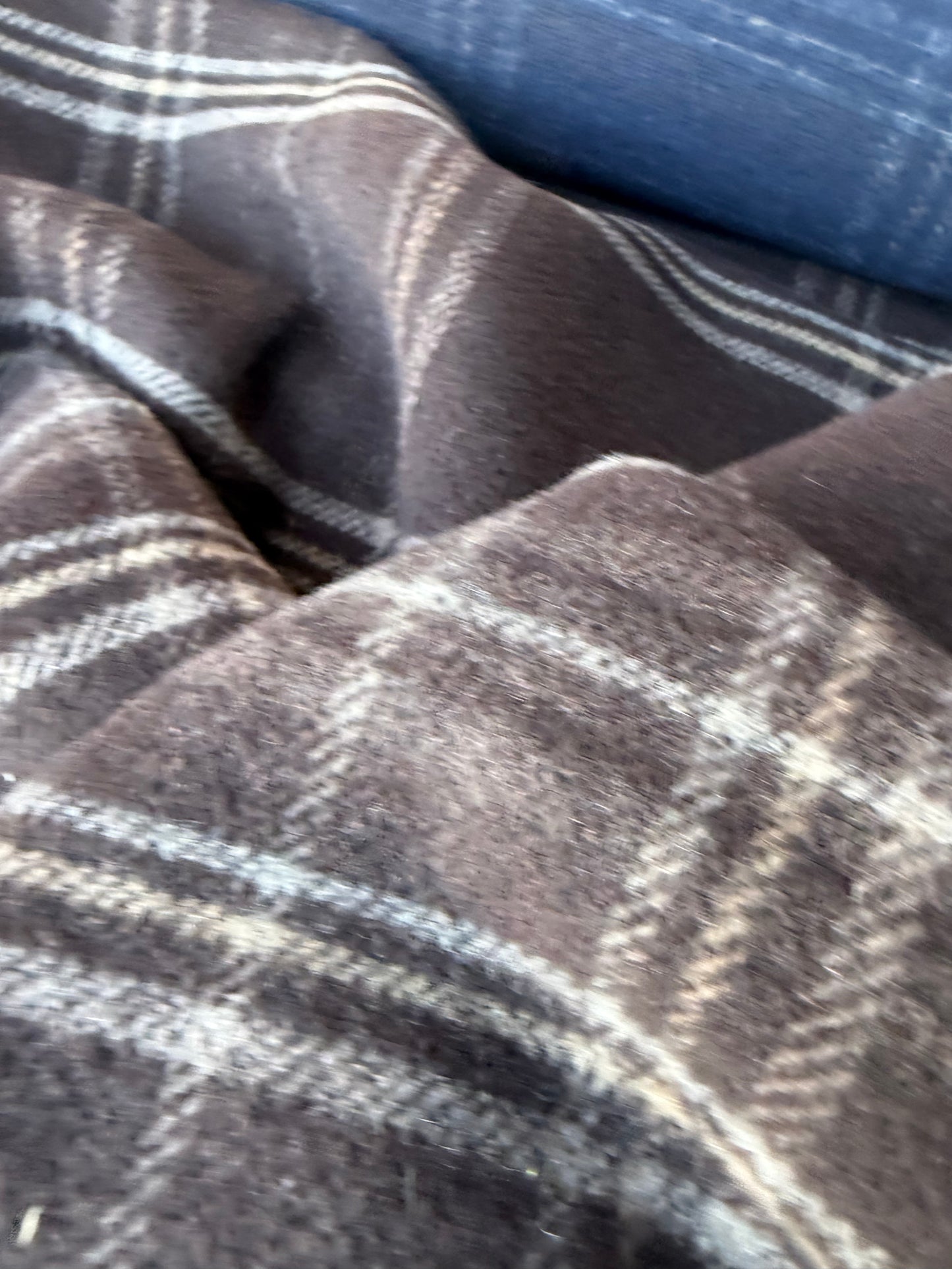 MIA 035 double face checkered carded wool tweed with alpaca