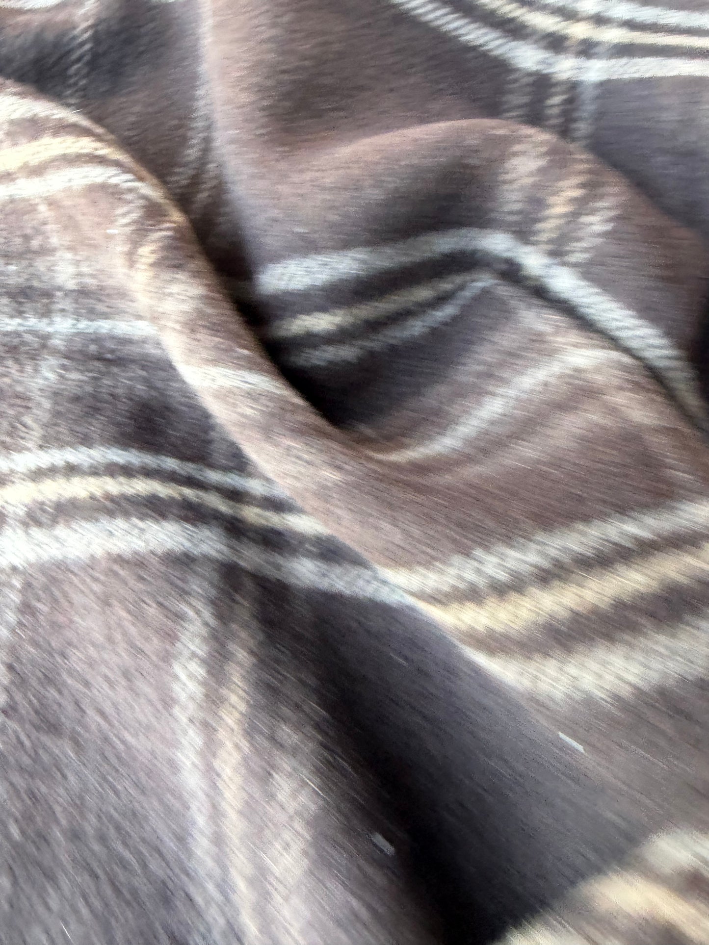 MIA 035 double face checkered carded wool tweed with alpaca
