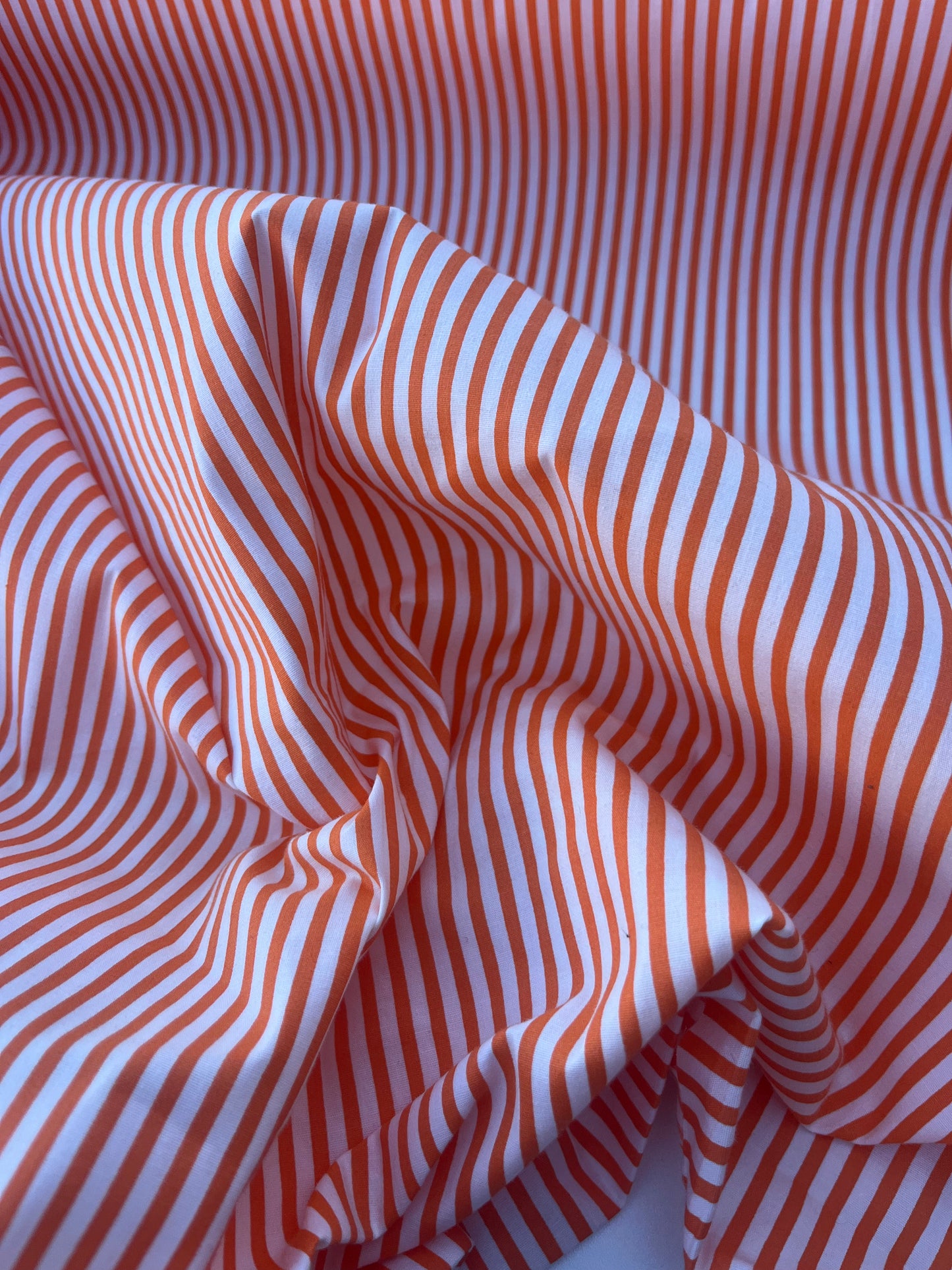 STRIPE SOCIETY 011 poplin stretch 4mm orange stripe