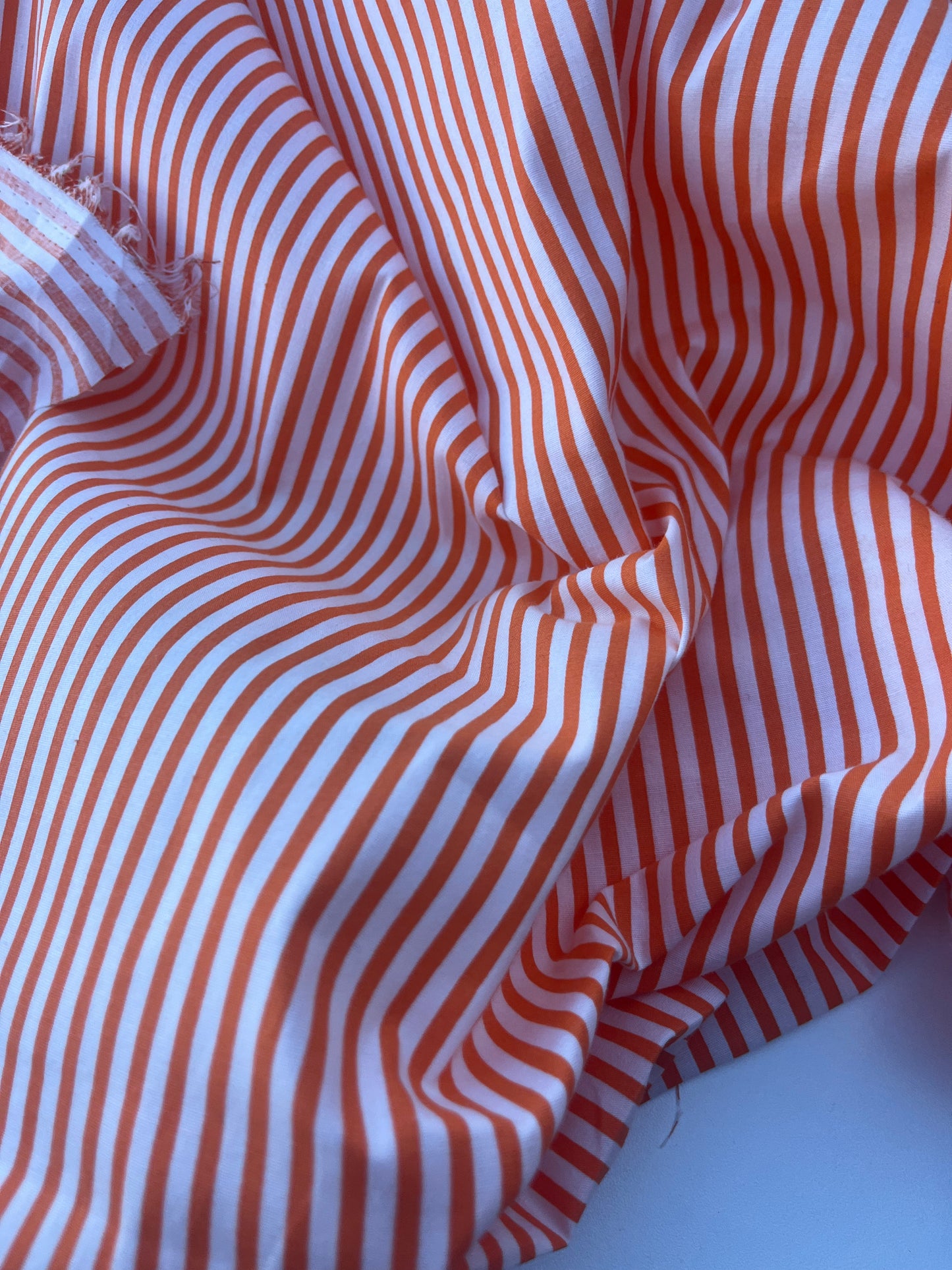 STRIPE SOCIETY 011 poplin stretch 4mm orange stripe