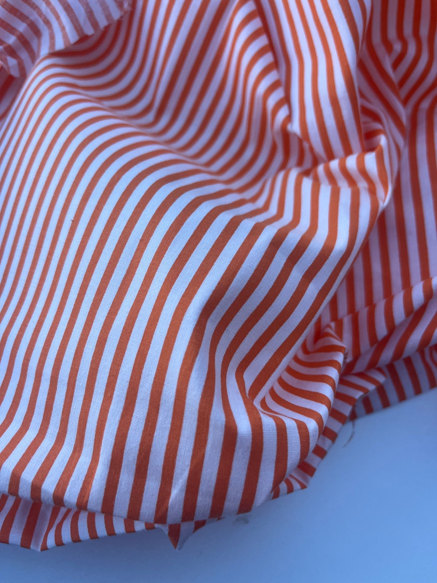 STRIPE SOCIETY 011 poplin stretch 4mm orange stripe