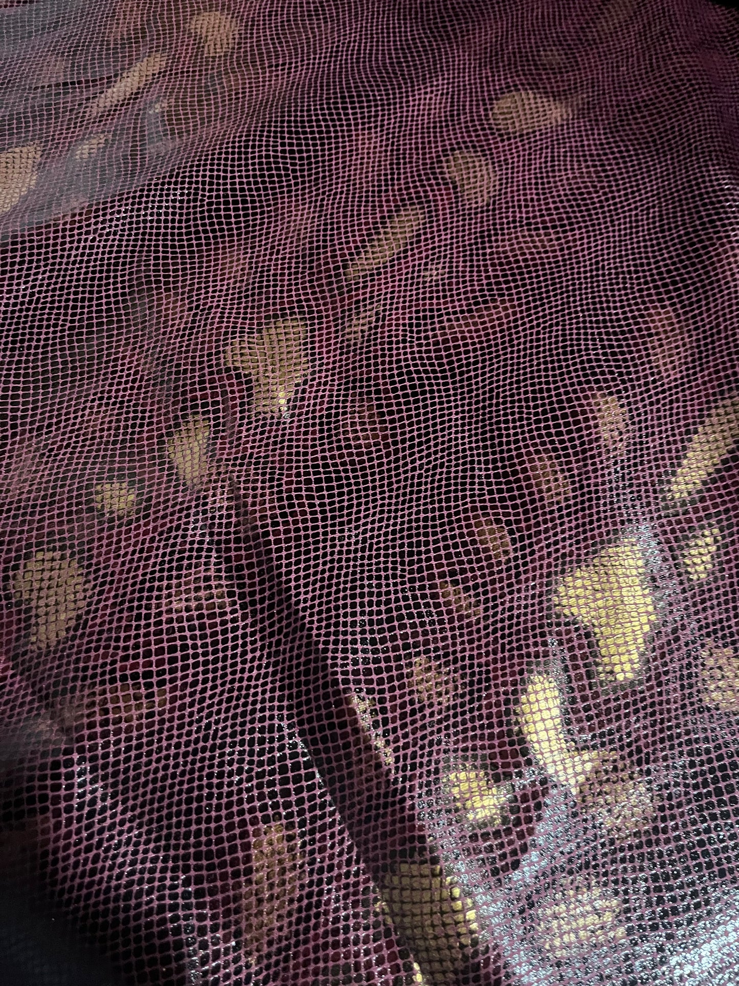 SHAFTY 006 denim with shiny snake print