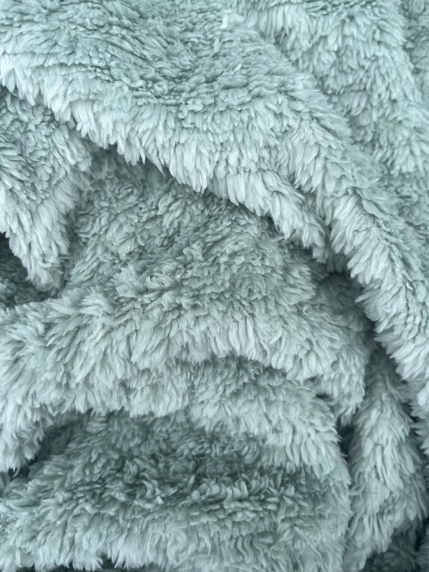 TERESA 015 sherpa fabric mint green