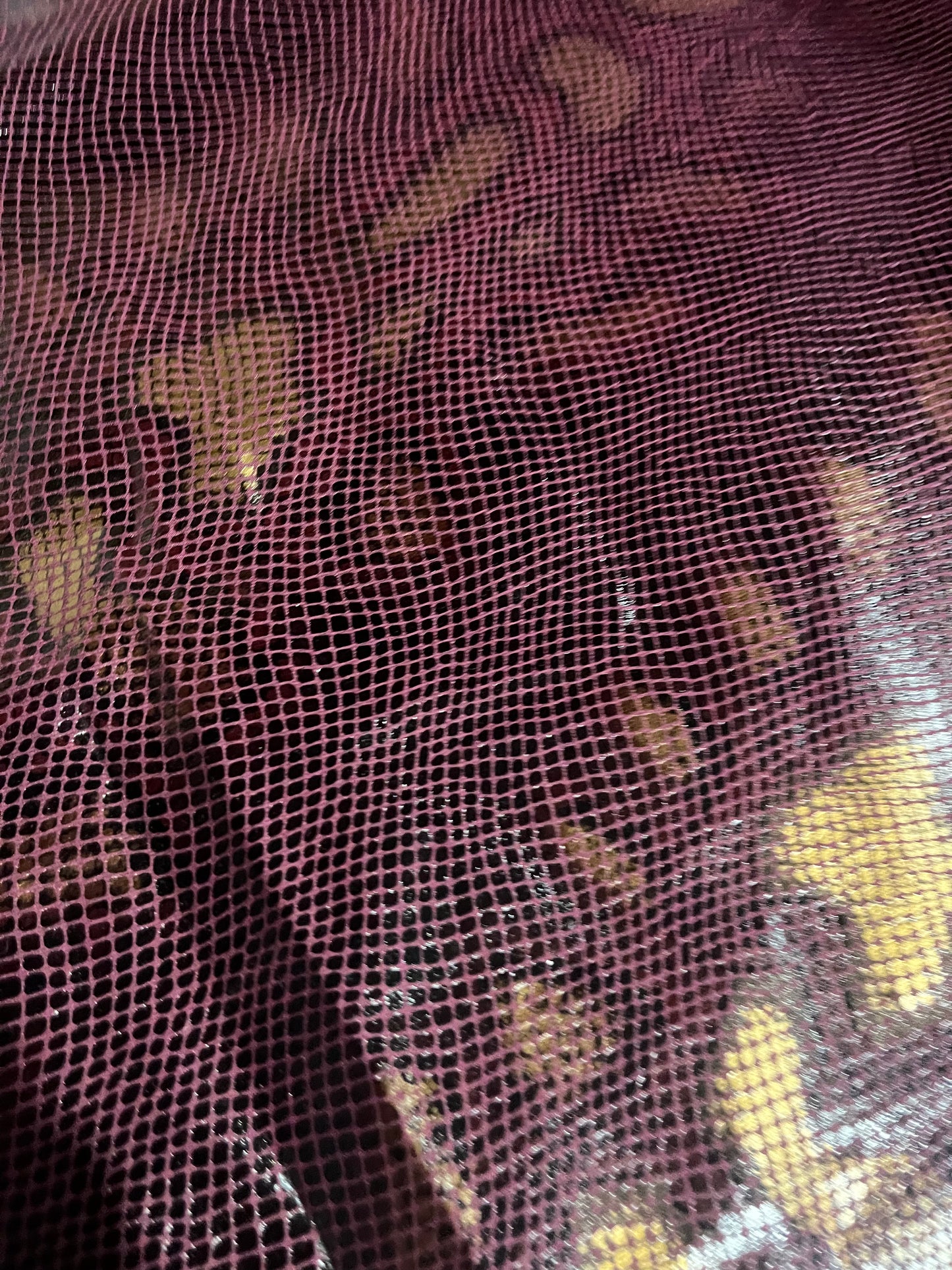 SHAFTY 006 denim with shiny snake print