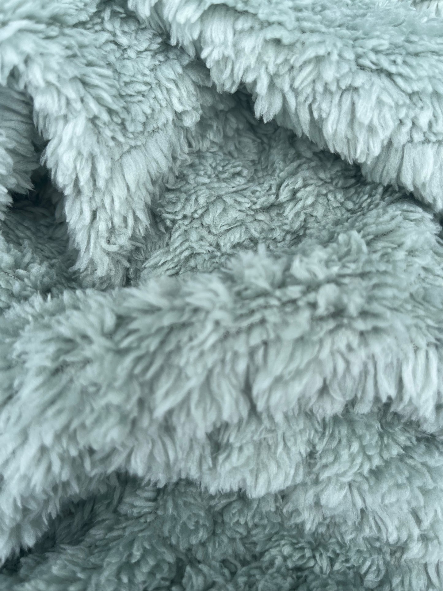 TERESA 015 sherpa fabric mint green