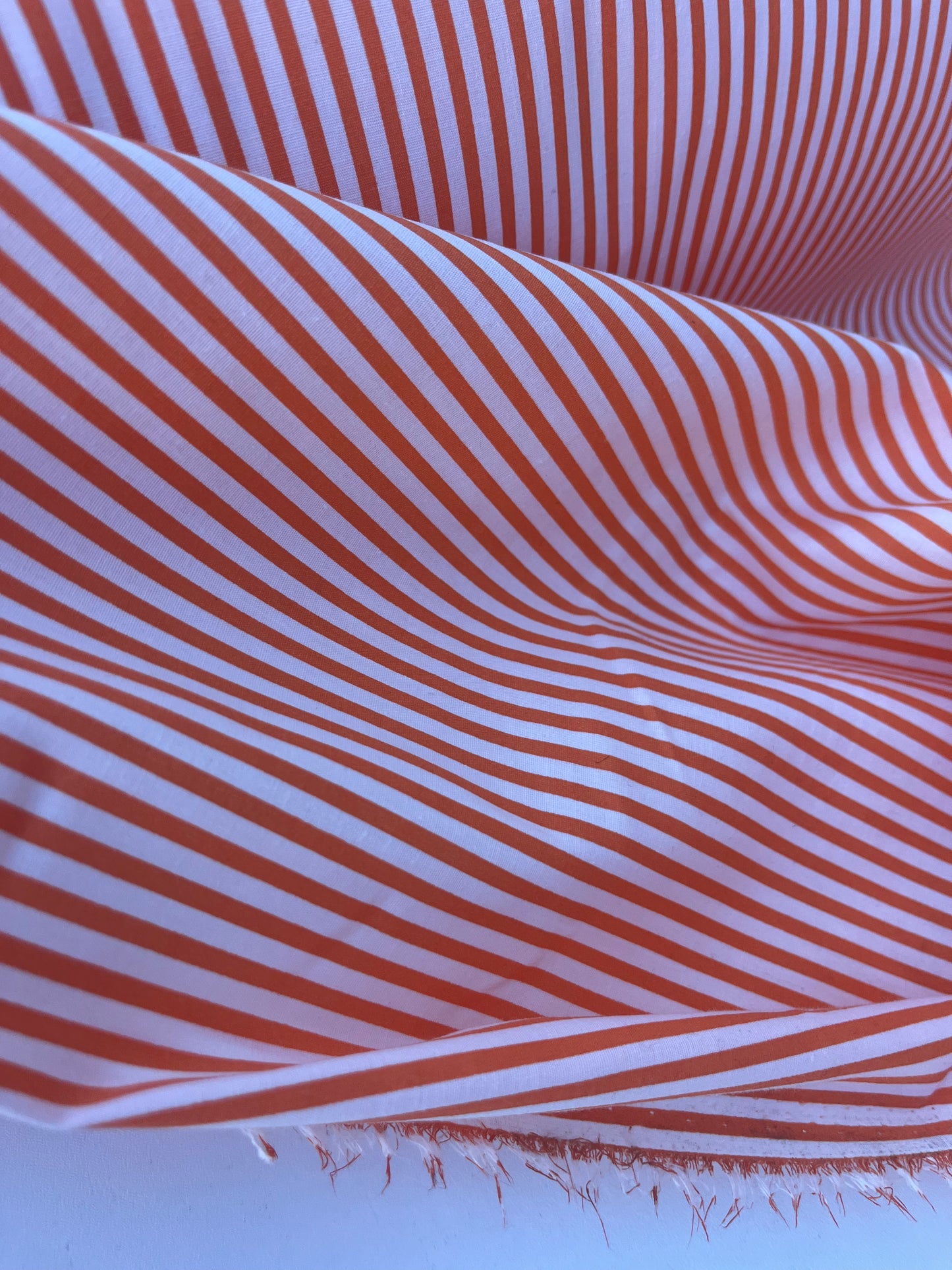 STRIPE SOCIETY 011 poplin stretch 4mm orange stripe