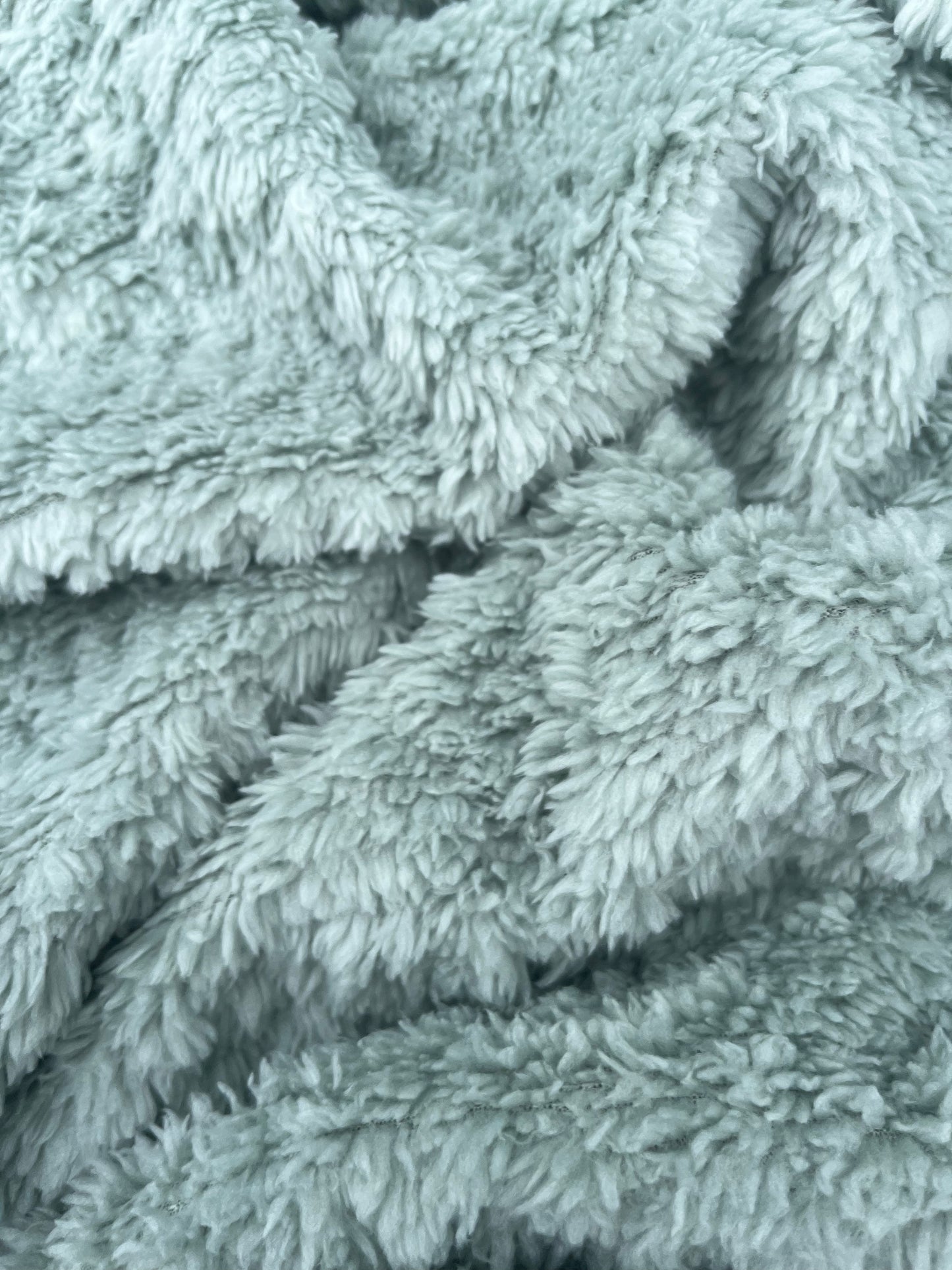 TERESA 015 sherpa fabric mint green