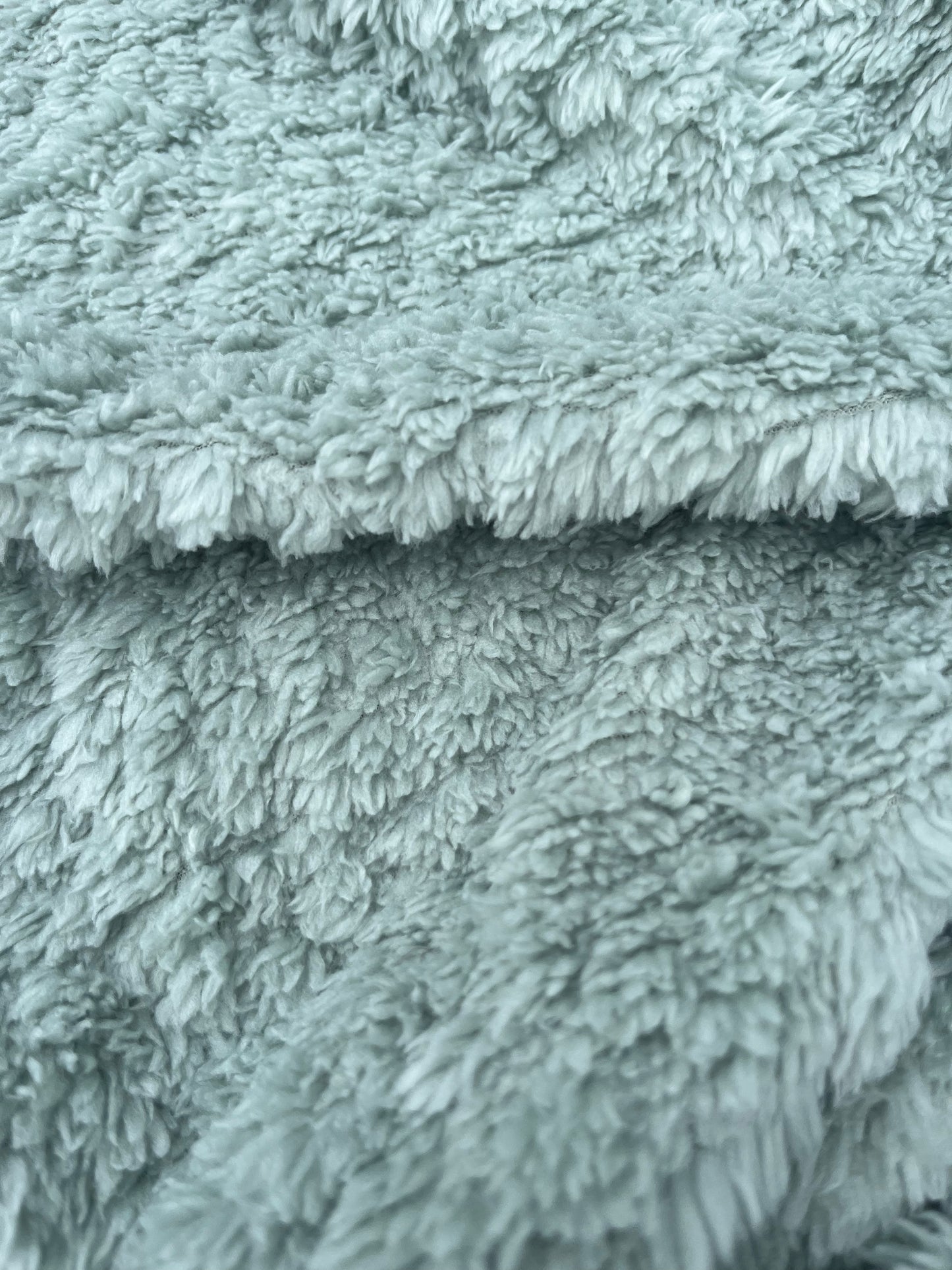 TERESA 015 sherpa fabric mint green