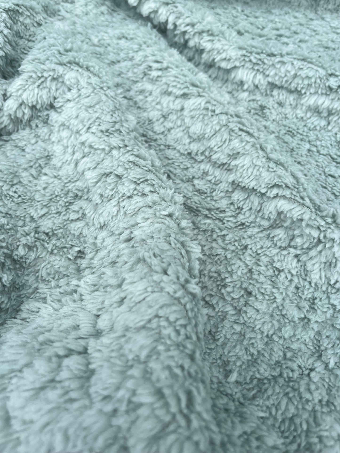 TERESA 015 sherpa fabric mint green