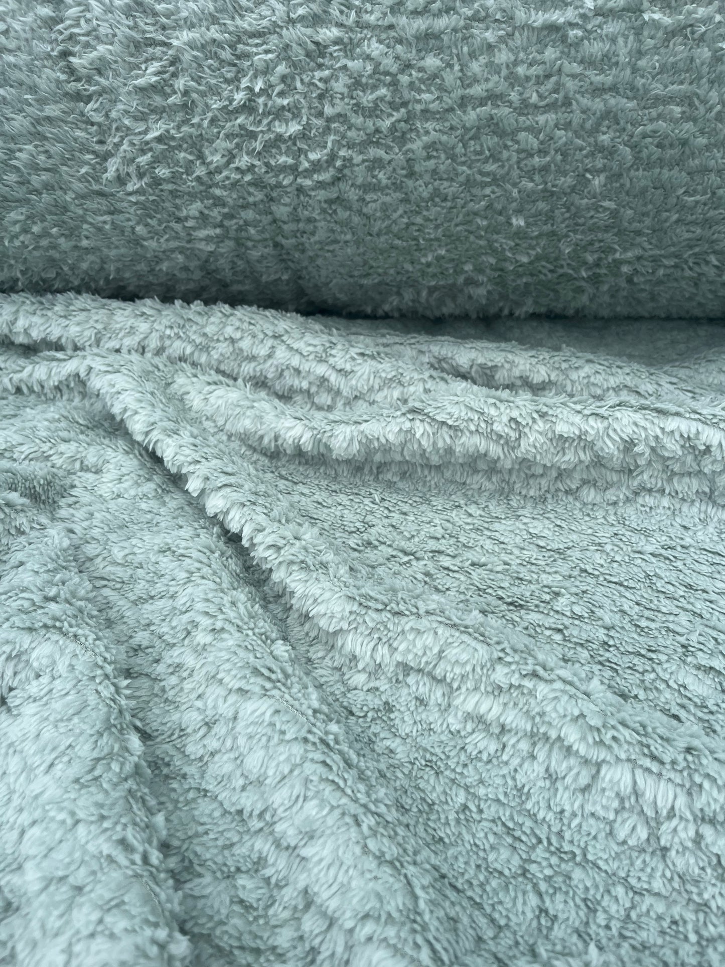 TERESA 015 sherpa fabric mint green