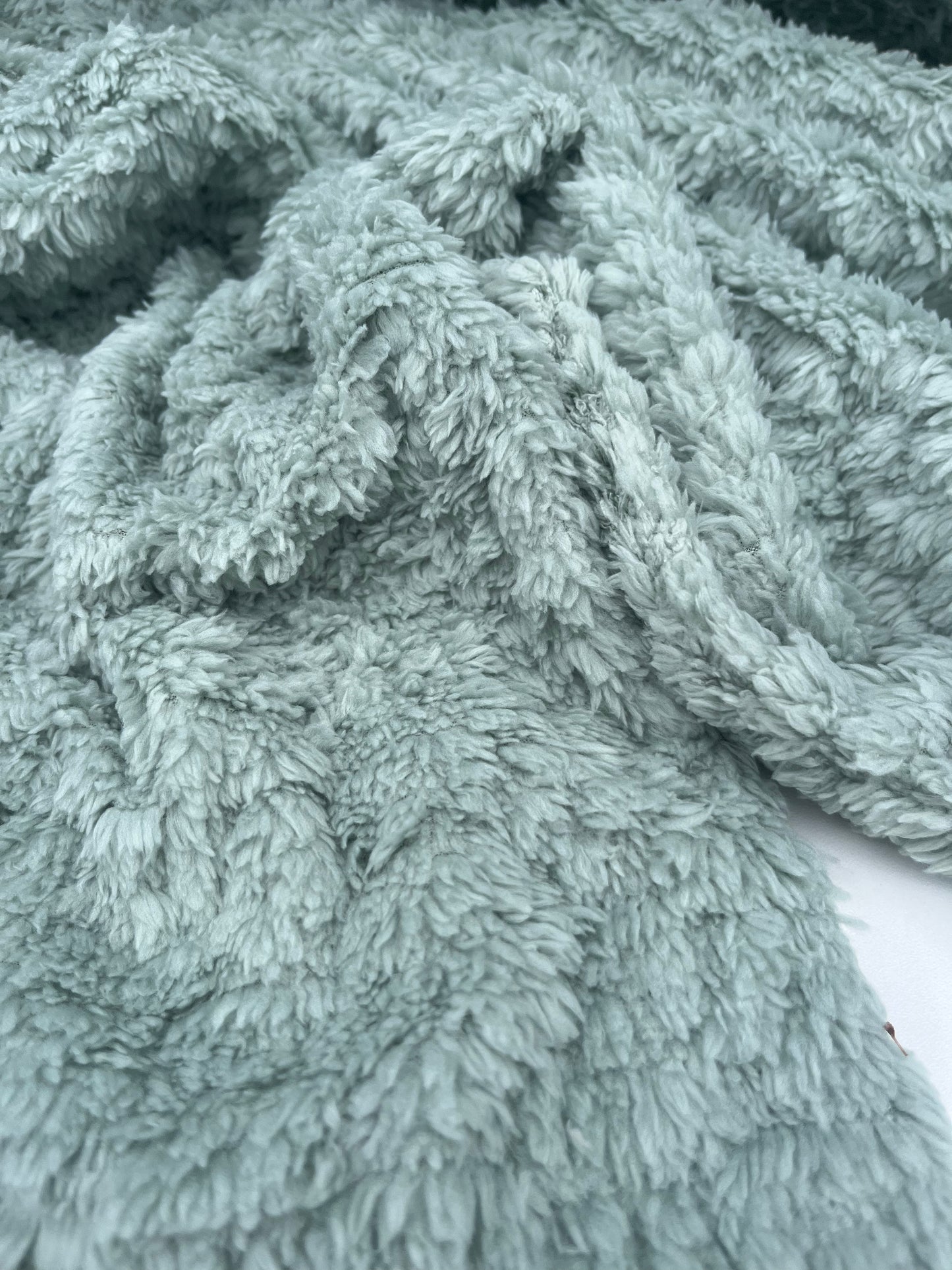 TERESA 015 sherpa fabric mint green