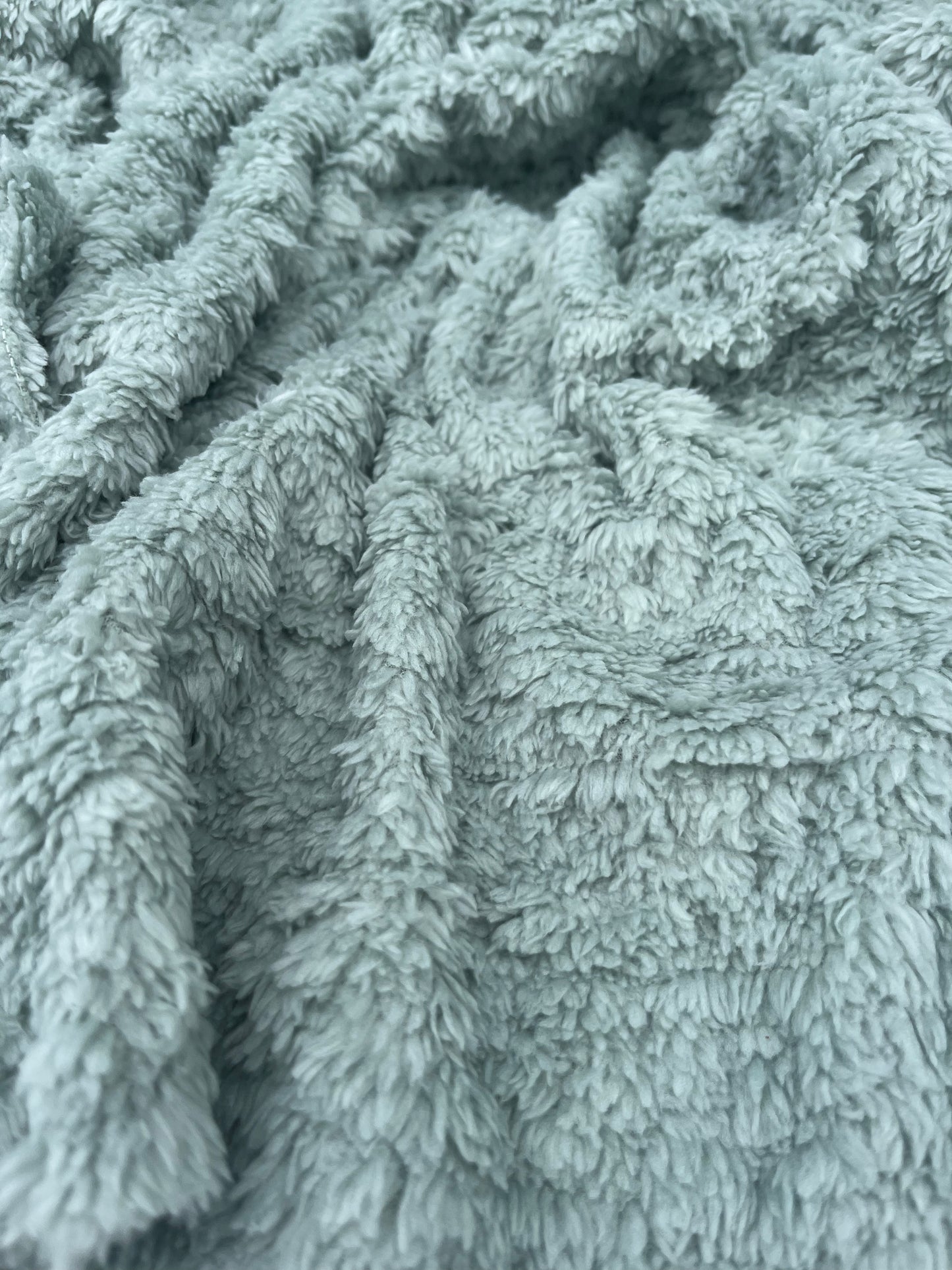 TERESA 015 sherpa fabric mint green