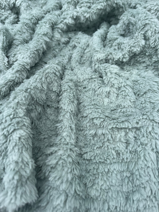 TERESA 015 sherpa fabric mint green