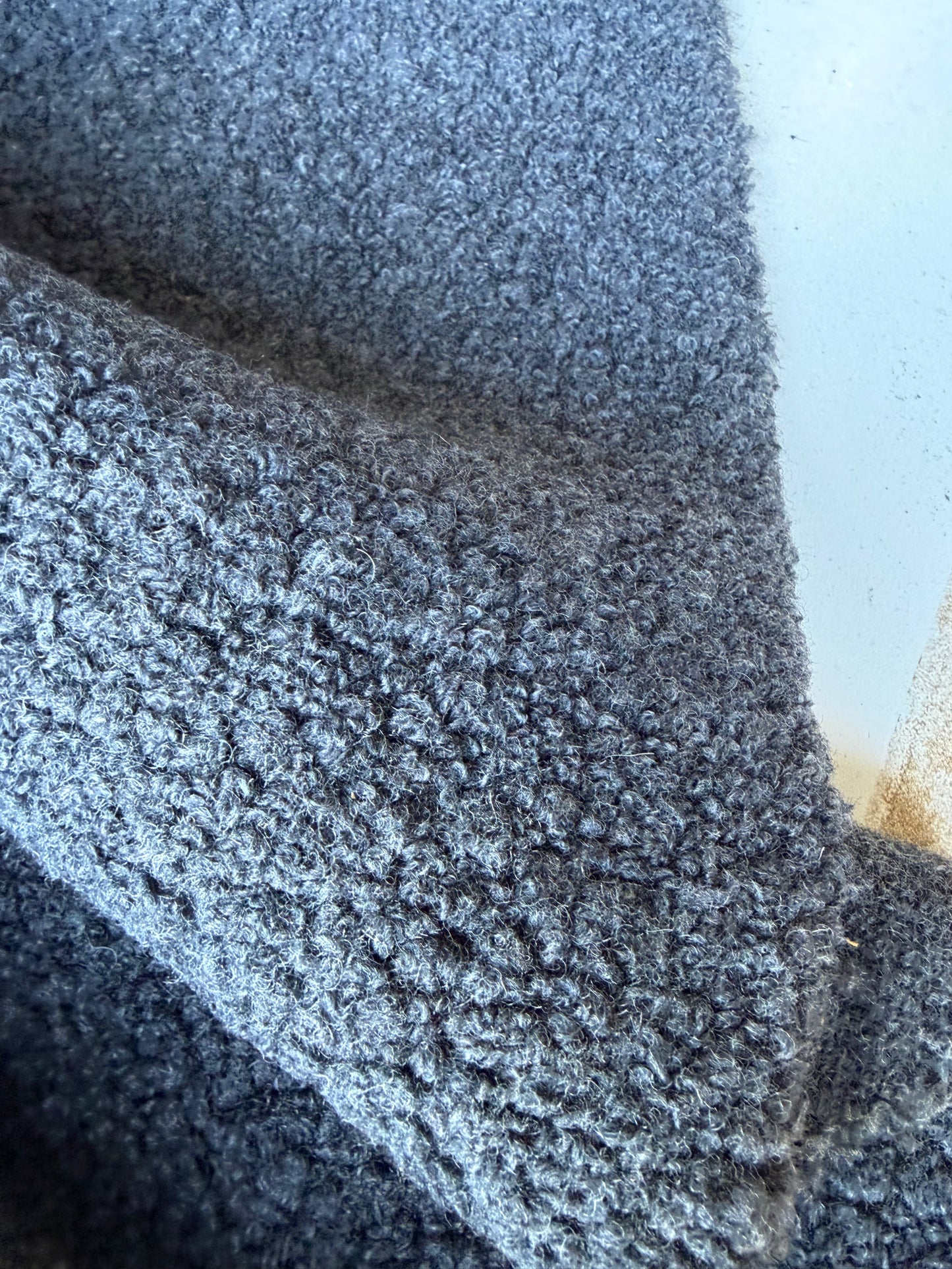 MIA 037 soft bouclette with wool dark grey