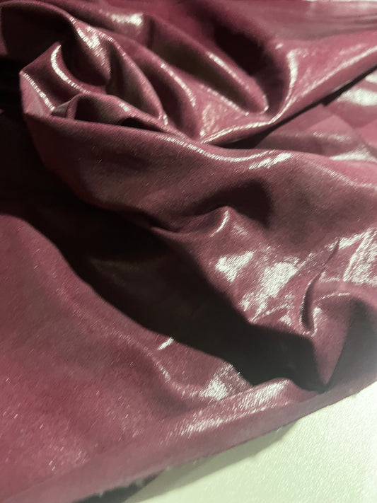 SHAFTY 007 denim with shiny coating burgundy