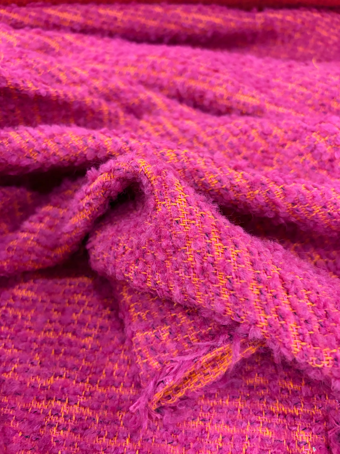 KELLY 009 tweed bouclette fuchsia