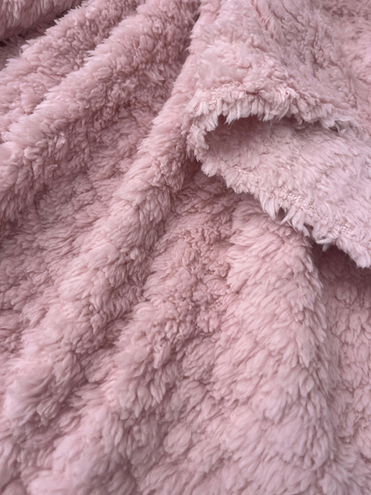 TERESA 017 sherpa fabric soft pink