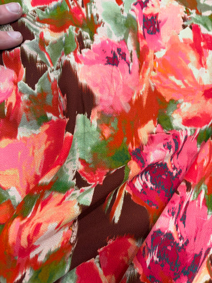 KELLY 011 bubble crêpe floral print
