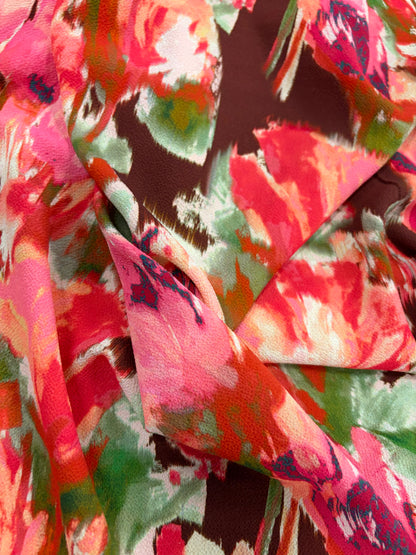 KELLY 011 bubble crêpe floral print
