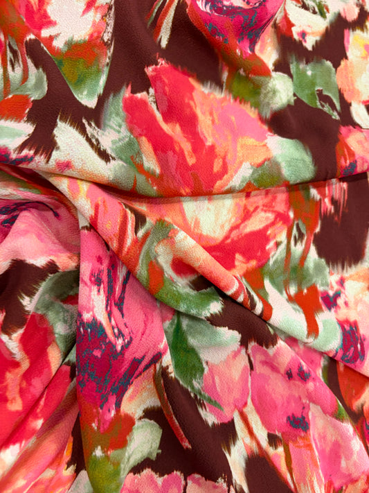 KELLY 011 bubble crêpe floral print