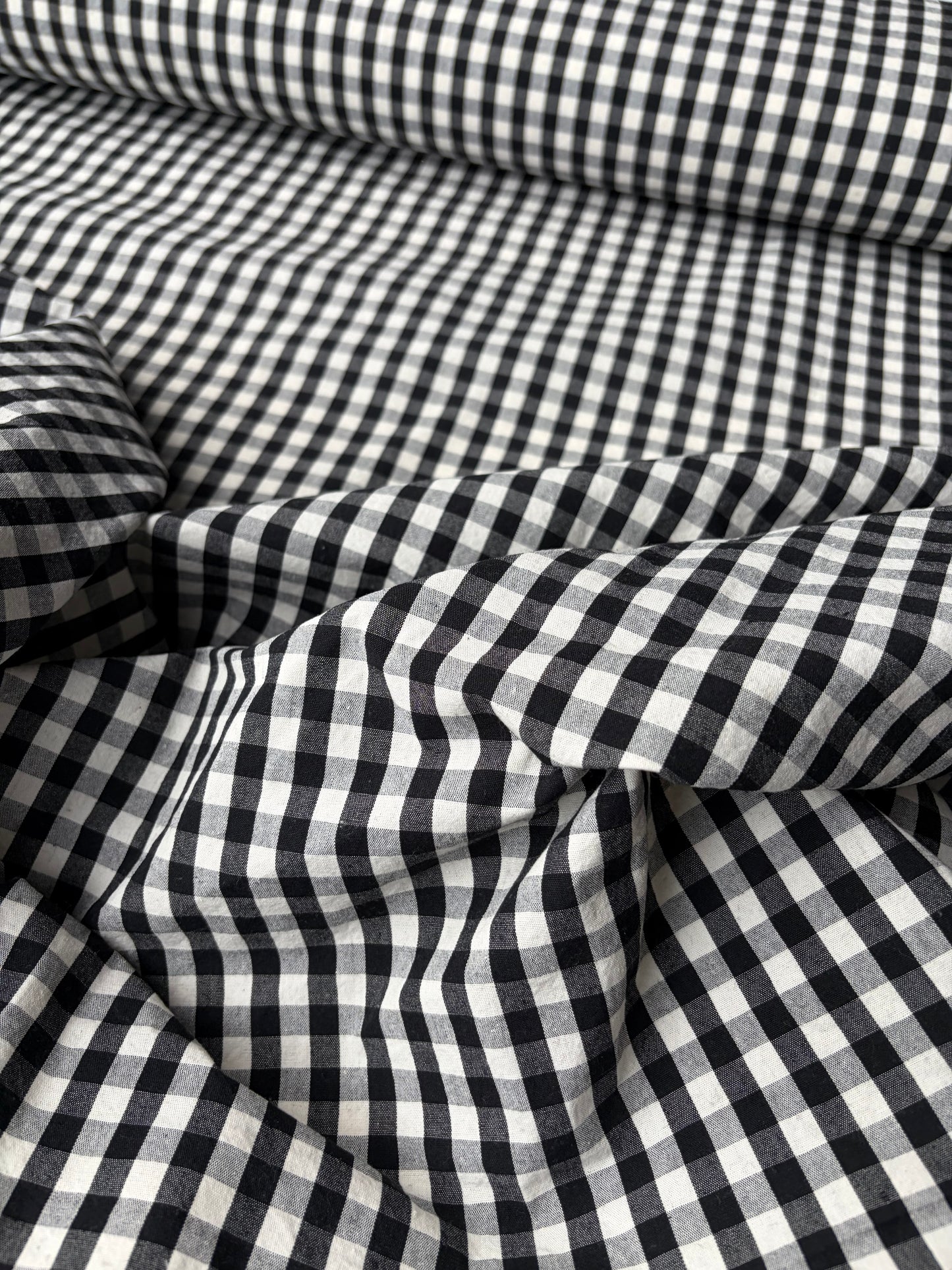 ELENA 018 heavy cotton check black/white