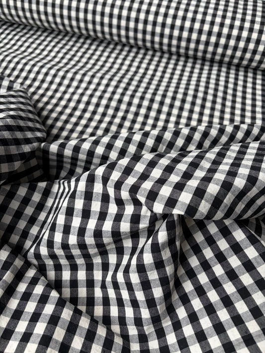 ELENA 018 heavy cotton check black/white