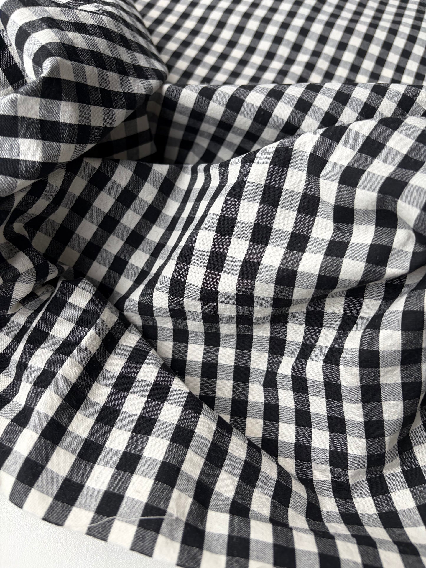 ELENA 018 heavy cotton check black/white