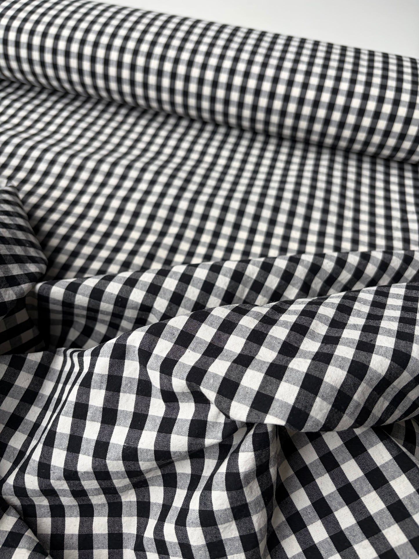ELENA 018 heavy cotton check black/white