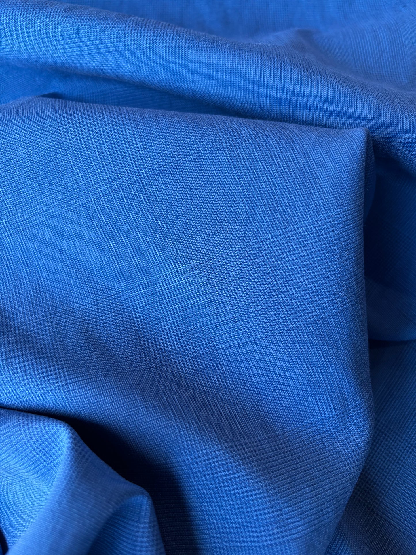 MIA 042 cobalt blue Prince of Wales suiting fabric
